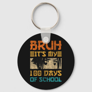 Porte-clés Bruh C'Est Mes 100 Jours D'École Japon Kawaii Mang