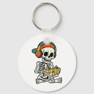 Porte-clés Bruh Halloween Garçons Enfants Gamer Mens Skeleton