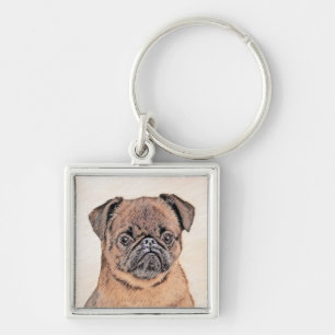 Porte-clés Bruxelles Griffon Smooth Painting Original Chien A