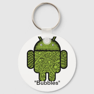 Porte-clés Bubbles Doodle Character pour le robot Android™