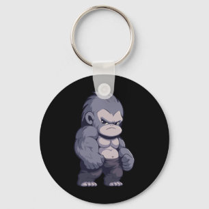 Porte-clés Buff Alpha Silverback Gorilla Ape Design Boxer Go