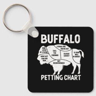 Porte-clés Buffalo Wildlife Pile Graphique Pour Les Amateurs 