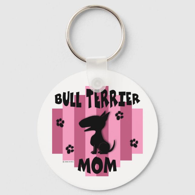 Porte-clés Bull Terrier Maman Porte - clé (Recto)