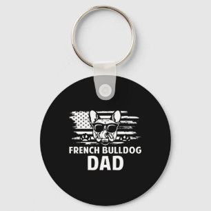 Porte-clés Bulldog Papa Frenchie Lover Propriétaire du chien