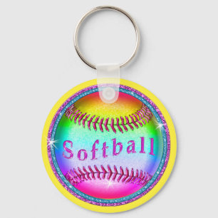 Porte-clés BULLE mignon arc-en-ciel Porte - clé softball CHER