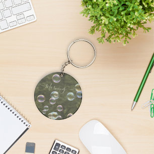 Porte-clés Bulles pendant la journée porte - clé monogramme