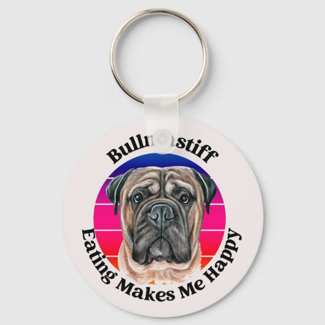 Porte-clés Bullmastiff drôle de citation porte - clé (Recto)