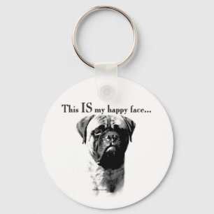 Porte-clés Bullmastiff Happy Face Porte - clé