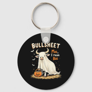Porte-clés Bullsheet Cow Ghost Pun Drôle Halloween Trick Ou T