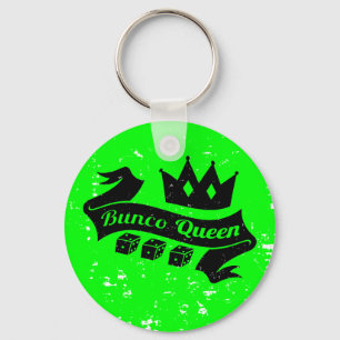 Porte-clés Bunco Queen Crown et Dice Ribbon - Grunge Texture