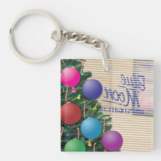 Porte-clés Bureau de Noël coloré Porte - clé d'art