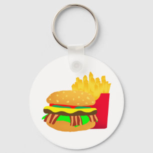 Porte-clés Burger et frites