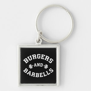 Porte-clés Burgers et Barbells - Motivation de l'entraînement