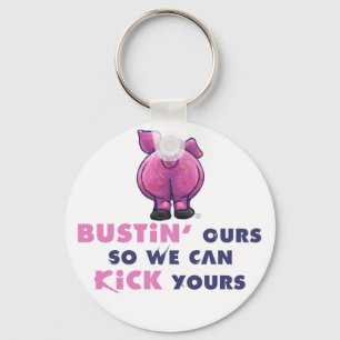 Porte-clés Bustin Ours Pig Butt Porte - clé de motivation