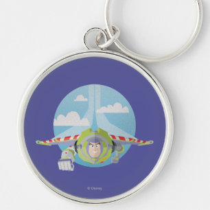 Porte-clés Buzz Flying Lightyear désespéré Retro Graphic
