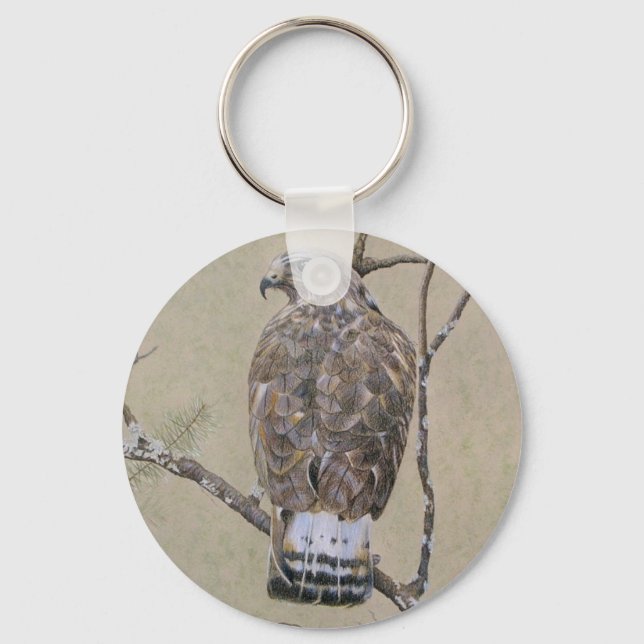 Porte-clés Buzzard à pattes rousses (Recto)