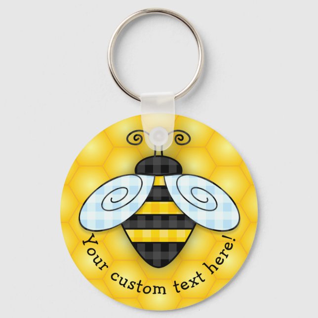 Porte-clés Buzzing Bumblebee Honeycomb Icon Porte - clé NOUVE (Recto)