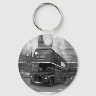 Porte-clés BW Black & White London Bus & Big Ben