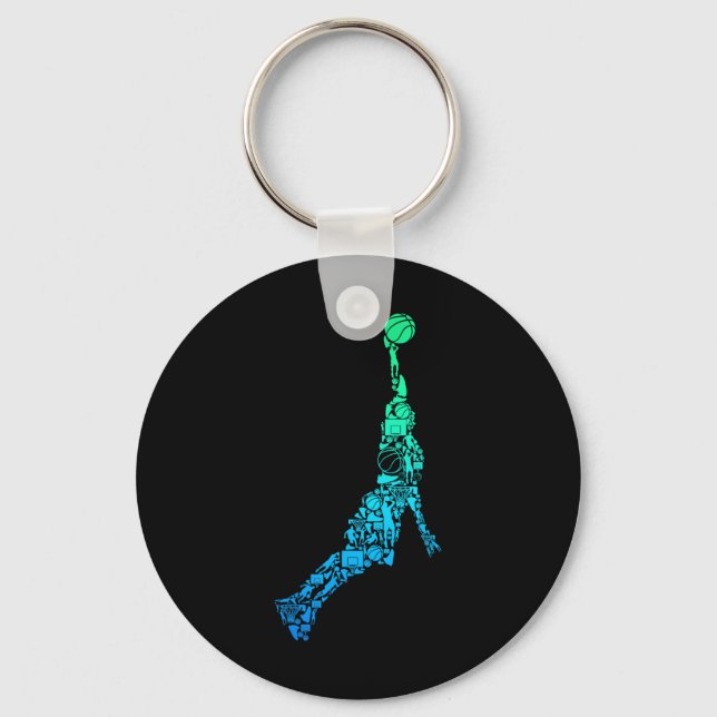 Porte-clés Bysketbyll Joueur Entraîneur Dunking Garçons Homme (Recto)
