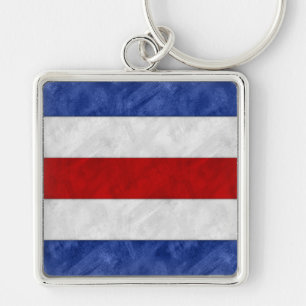 Porte-clés C Charlie Watercolor Nautical Signal Maritime