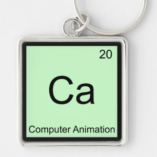 Porte-clés Ca - Animation Informatique Élément Chimique Drôle