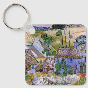Porte-clés Cabanes à toit de chaume par colline par Vincent v