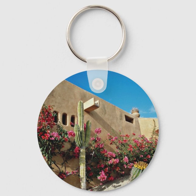Porte-clés Cabo San Lucas, Baja, fleurs du Mexique (Recto)