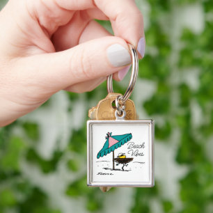 Porte-clés cacahuètes   Bois de bois à la plage
