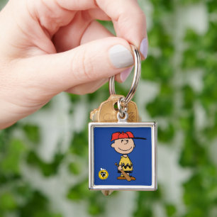 Porte-clés cacahuètes   Charlie Brown Baseball Smile