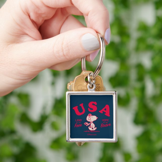 Porte-clés cacahuètes | Snoopy USA Land of the Free (main)