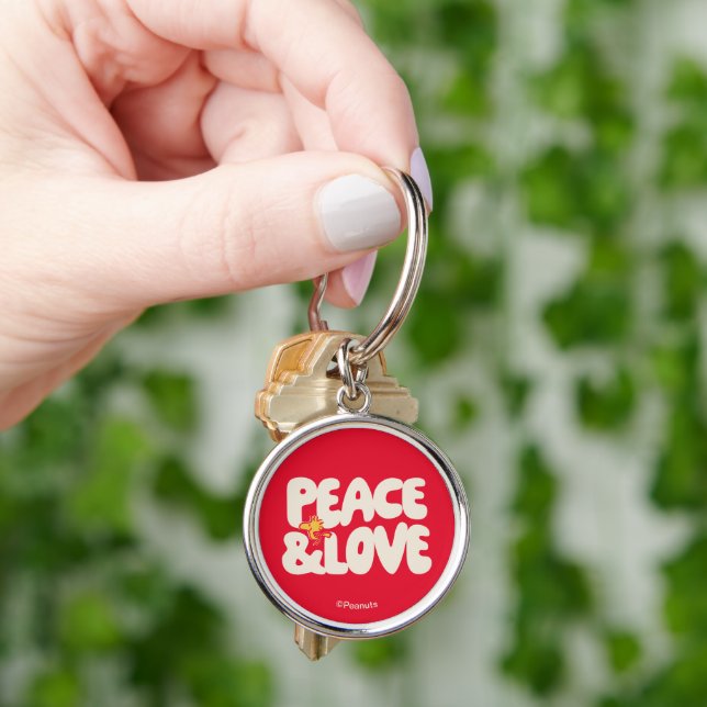 Porte-clés cacahuètes | Woodstock Peace & Love (main)
