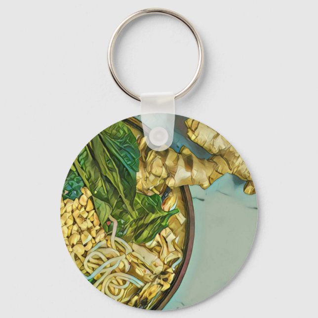 Porte-clés Cadeau amoureux des nouilles (Recto)