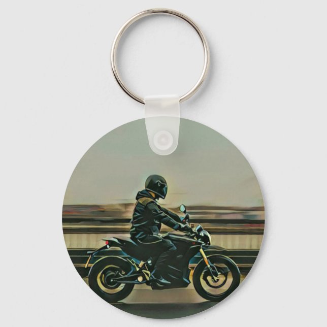 Porte-clés Cadeau amoureux moto (Recto)