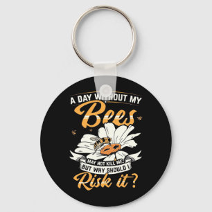Porte-clés Cadeau apiculteur Un jour sans mes abeilles