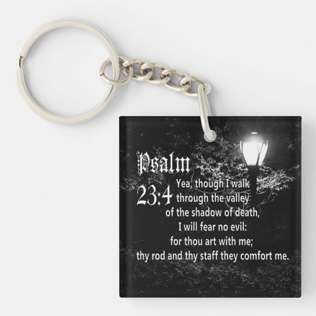 Porte-clés Cadeau chrétien fait sur commande de vers de bible (Devant)