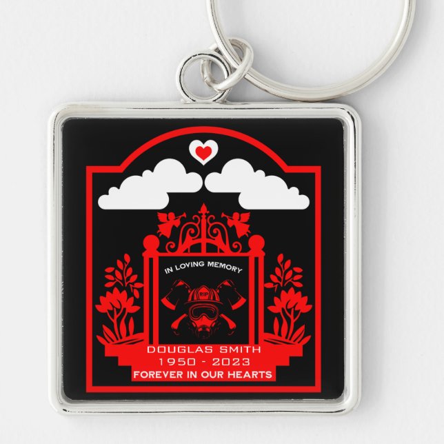 Porte-clés Cadeau commémoratif des pompiers (Devant)