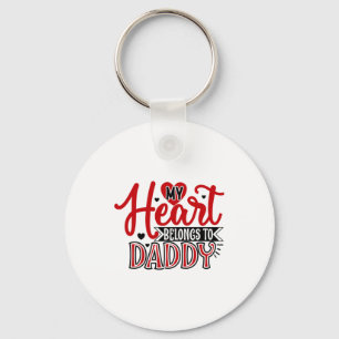 Porte-clés Cadeau Couple Mon Coeur Appartient À Papa
