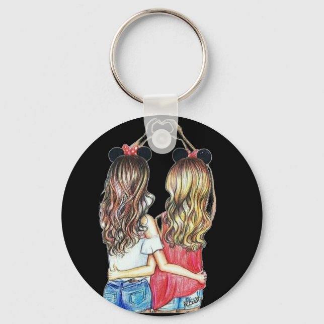 Porte-clés cadeau d'anniversaire porte - clé bff besfriends (Recto)