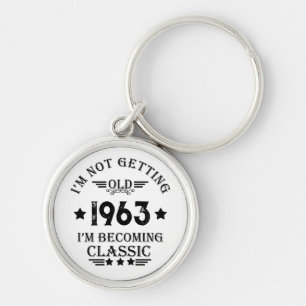 Porte-clés Cadeau d'anniversaire vintage personnalisé