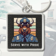 Cadeau de bison personnalisé pour les policiers Pa