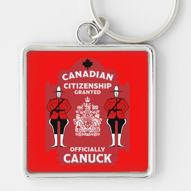 Porte-clés Cadeau de célébration de la citoyenneté canadienne (Devant)