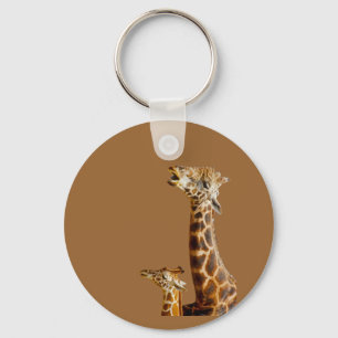 Porte-clés Cadeau de famille de girafe