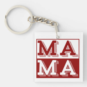 PORTE-CLÉS CADEAU DE FETE DES MERES TYPOGRAPHIE MAMAN
