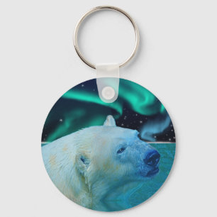 Porte-clés Cadeau de la faune de l'ours polaire arctique