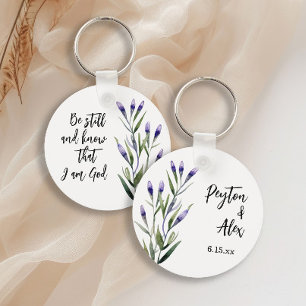 Porte-clés Cadeau de mariage chrétien Verset de la Bible à la
