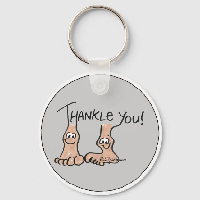 Porte-clés Cadeau de Merci personnalisé (Recto)