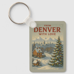 Porte-clés Cadeau de Noël de Denver avec amour