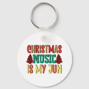 Porte-clés Cadeau de Noël La Musique De Noël Est Mon Jun