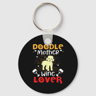 Porte-clés Cadeau de Noël Mère de chien Doodle et amoureuse