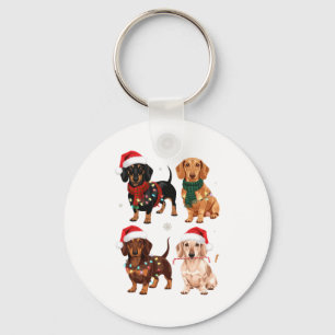 Porte-clés Cadeau de Noël pour maman de teckel amateur de chi
